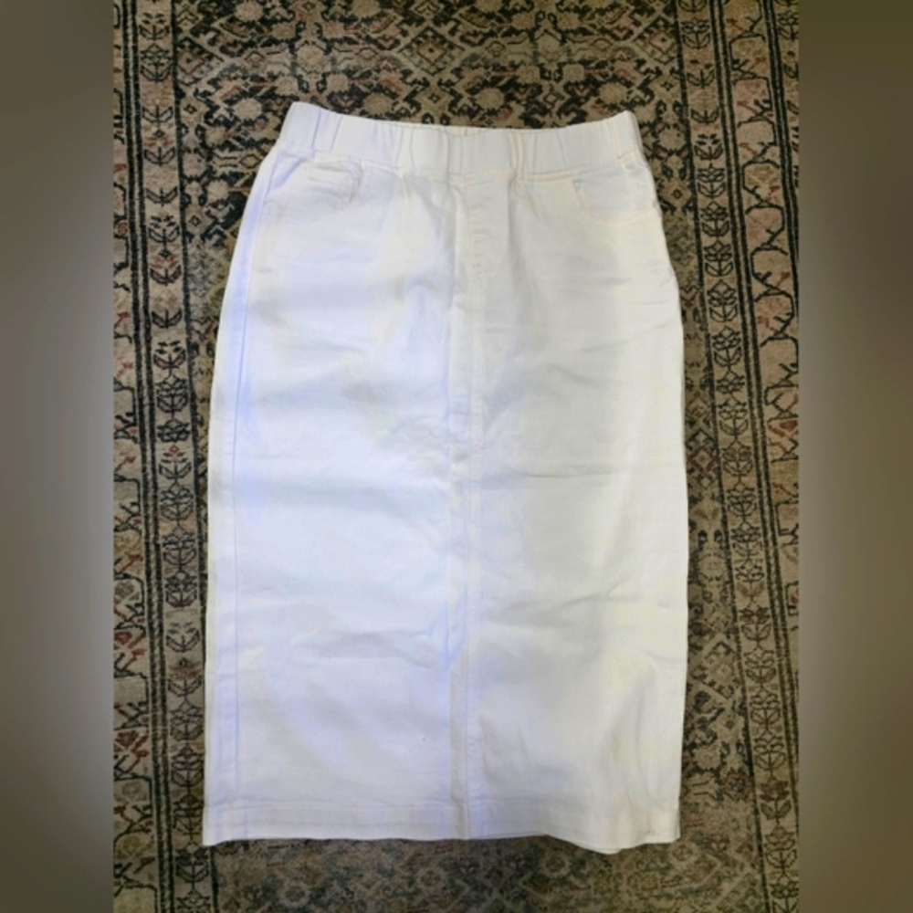 Nuggles White Denim Skirt